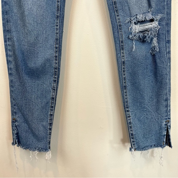 Kensie Jeans Vintage Luxe High Rise Skinny Raw Hem Distressed Jeans Size 4/27 - Picture 2 of 12